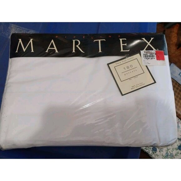 Martex Twin Flat Sheet 180 Thread Ct Percale Bo Iron - Picture 1 of 2